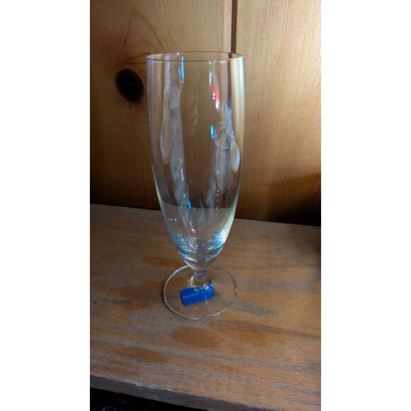 Oneida Schott Zweisel Footed Pilsner Champagne Glass Goblet 16 Fl Oz Crystal - Picture 15 of 16